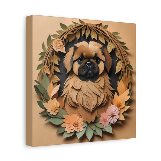 Brown Pekingese Dog Wall Art - Pekingese Dog Memorial Gift or Decor