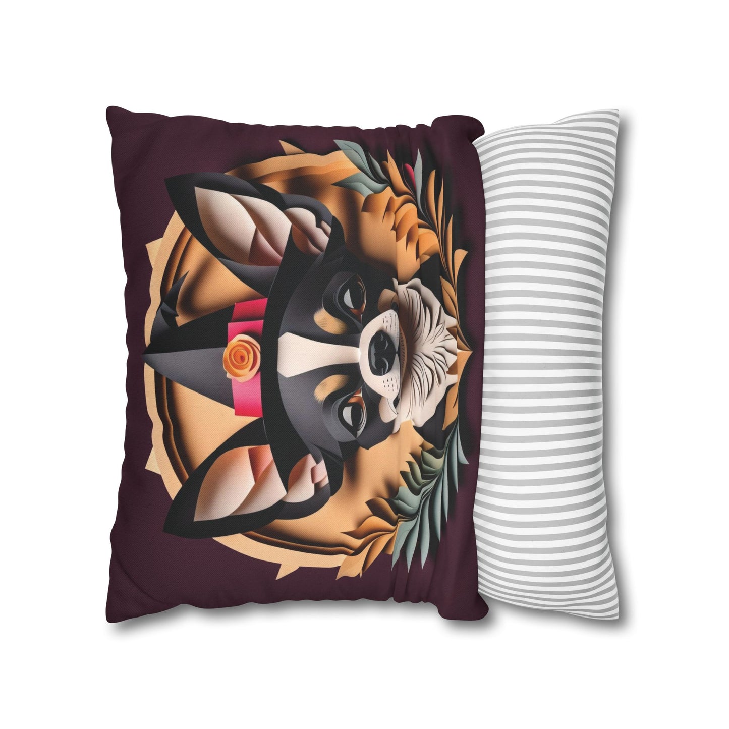 Halloween & Christmas Chihuahua Pillowcase Reversible Holiday Decor