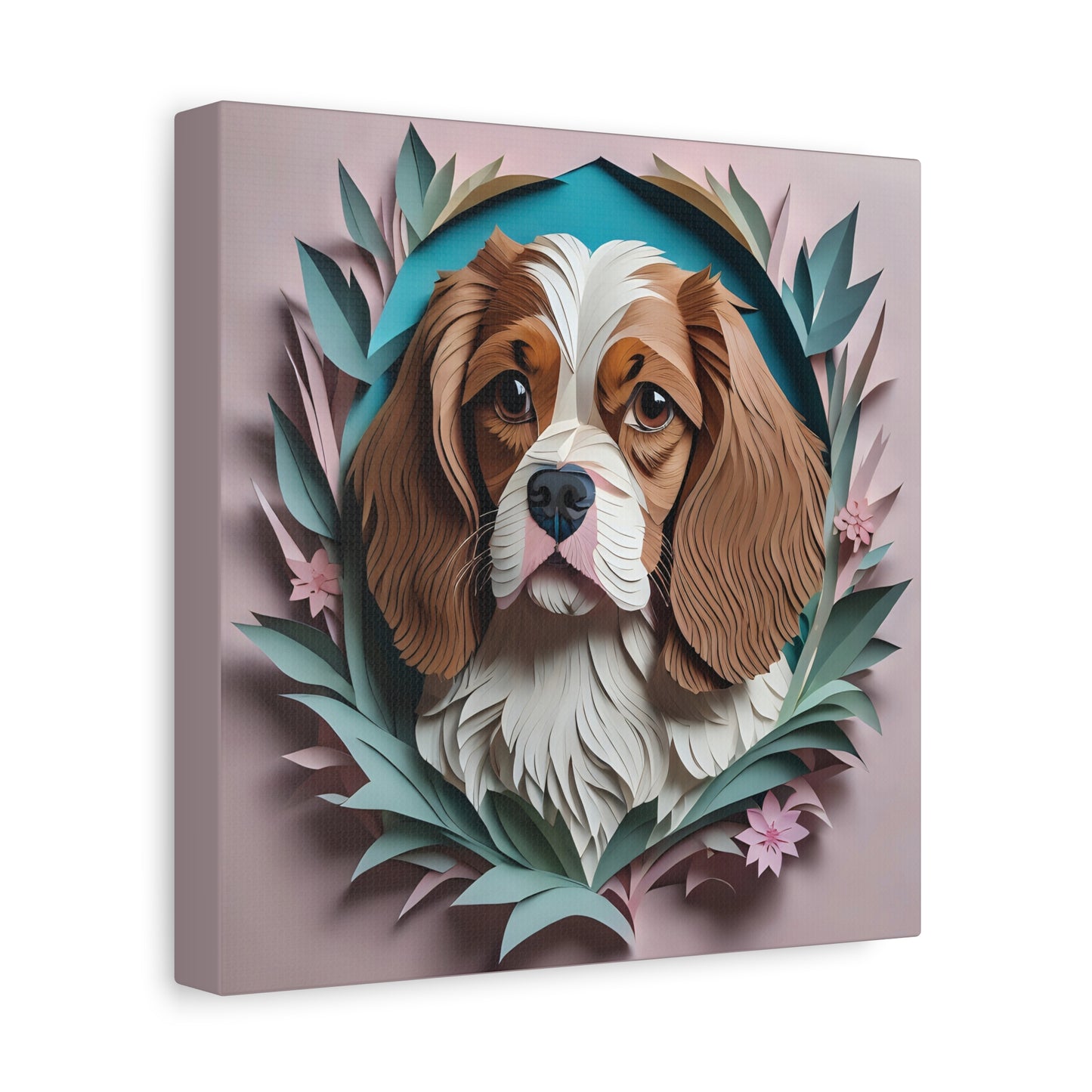 Cavalier King Charles Spaniel Canvas Print - 3D Illusion Cavalier Memorial Art