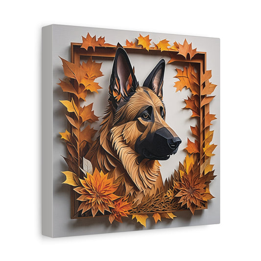 German Shepherd Fall Art - German Shepherd Memorial Gift