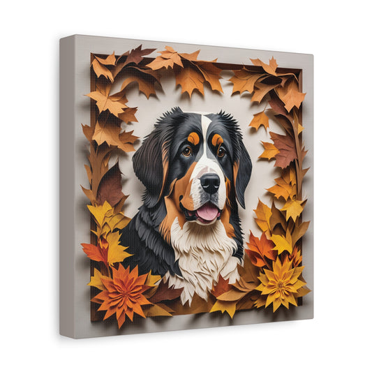 Bernese Mountain Dog Fall Portrait Print