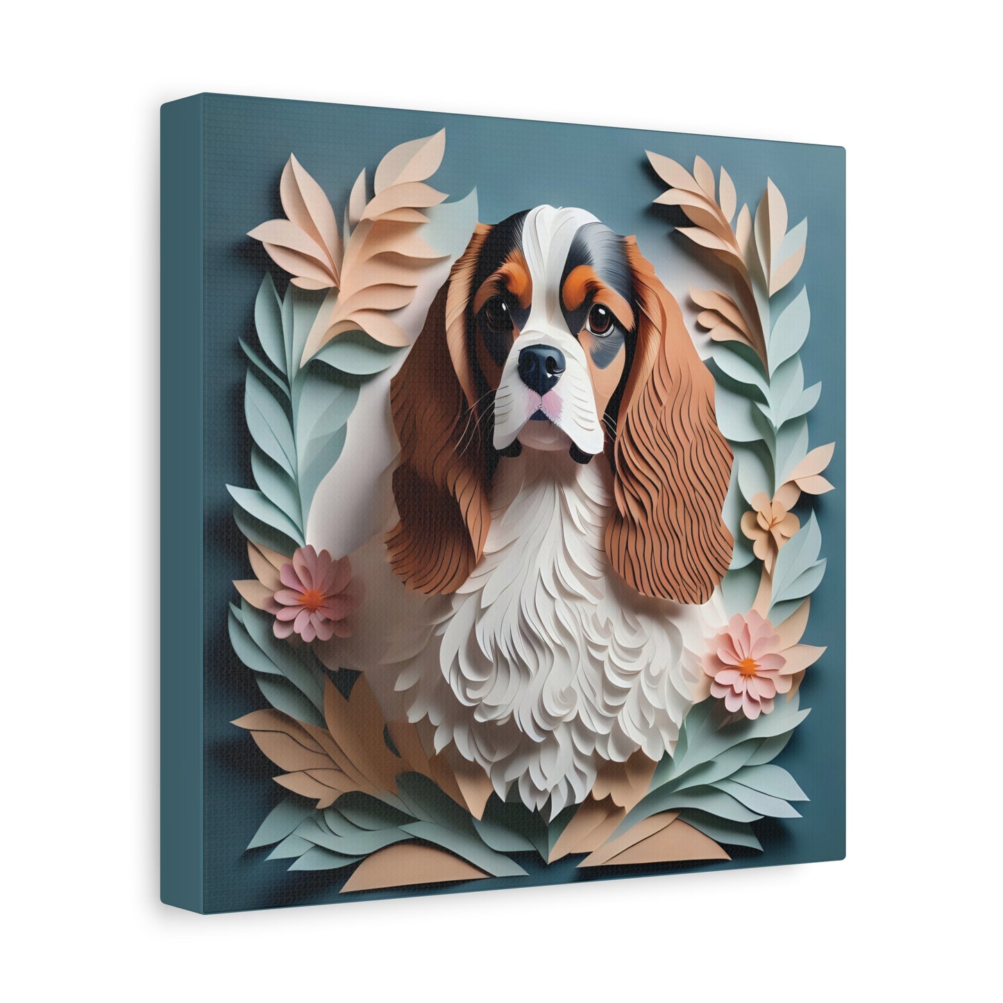 Cavalier King Charles Spaniel Canvas Print - Name Personalization Cavalier Memorial