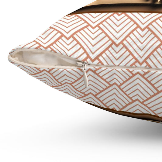 Bernese Mountain Dog Boho Square Pillow