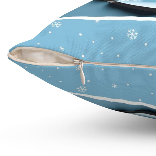 Winter French Bulldog Pillow - Bulldog Lover Seasonal Comfort Gift