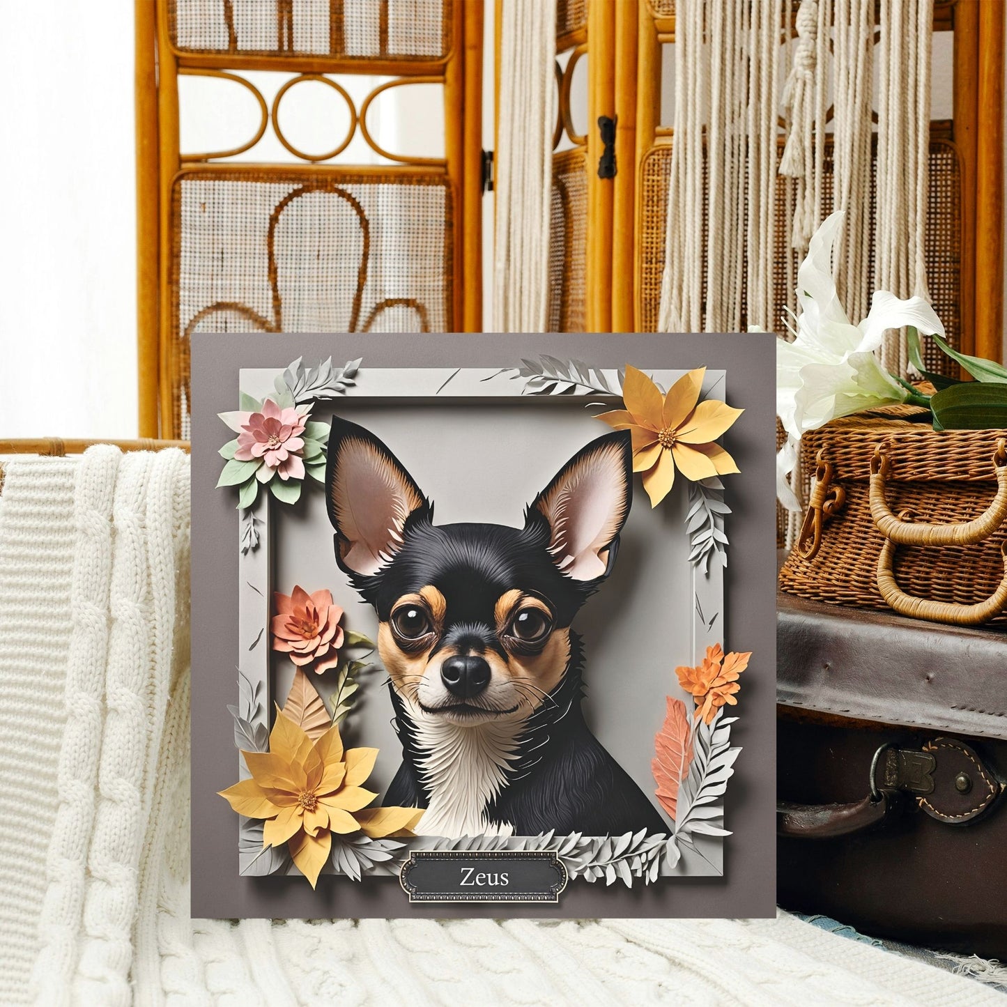 Black and Tan Chihuahua Canvas Print - Chihuahua Memorial Gift