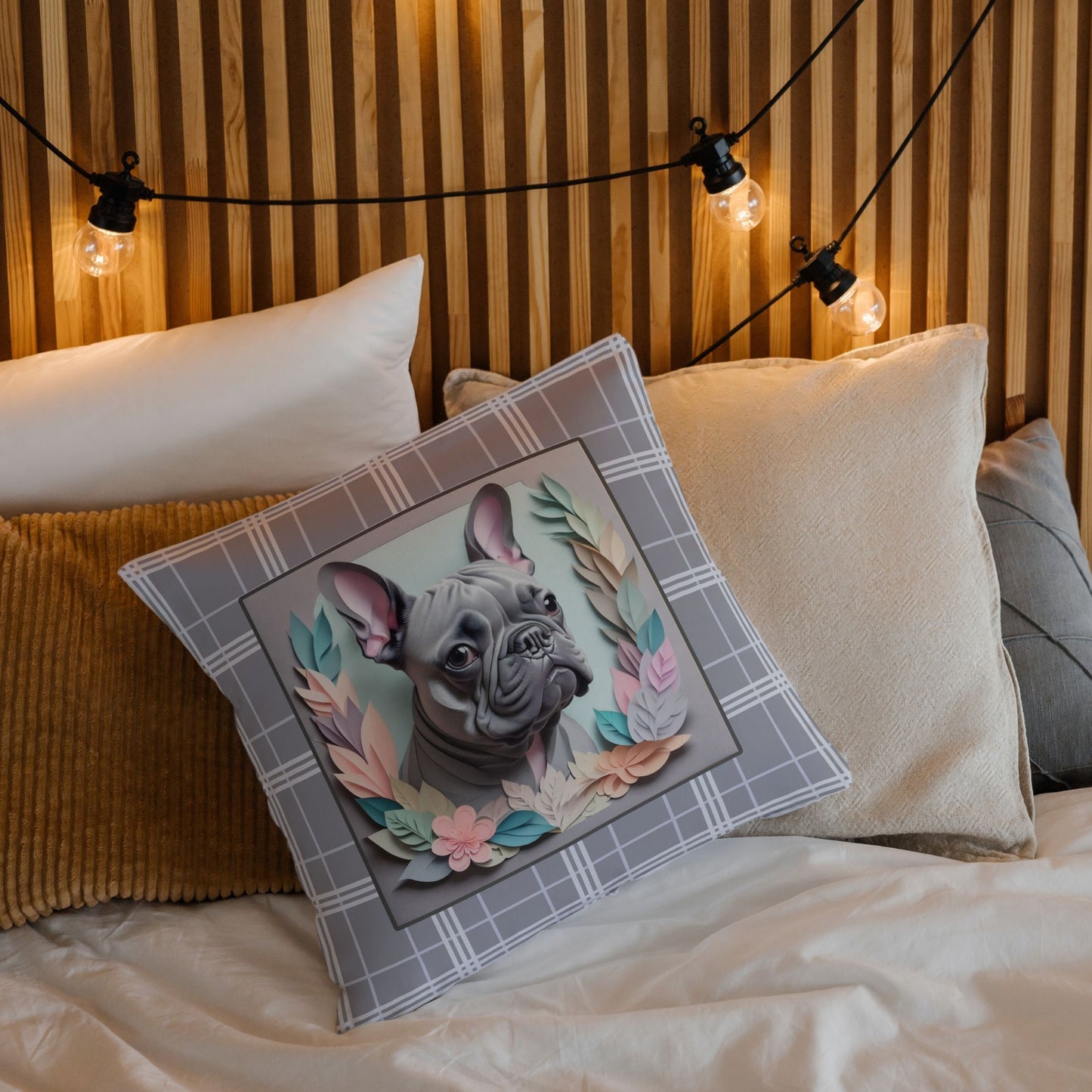 French Bulldog Square Pillow - French Bulldog Owner Birthday or Housewarming Gift