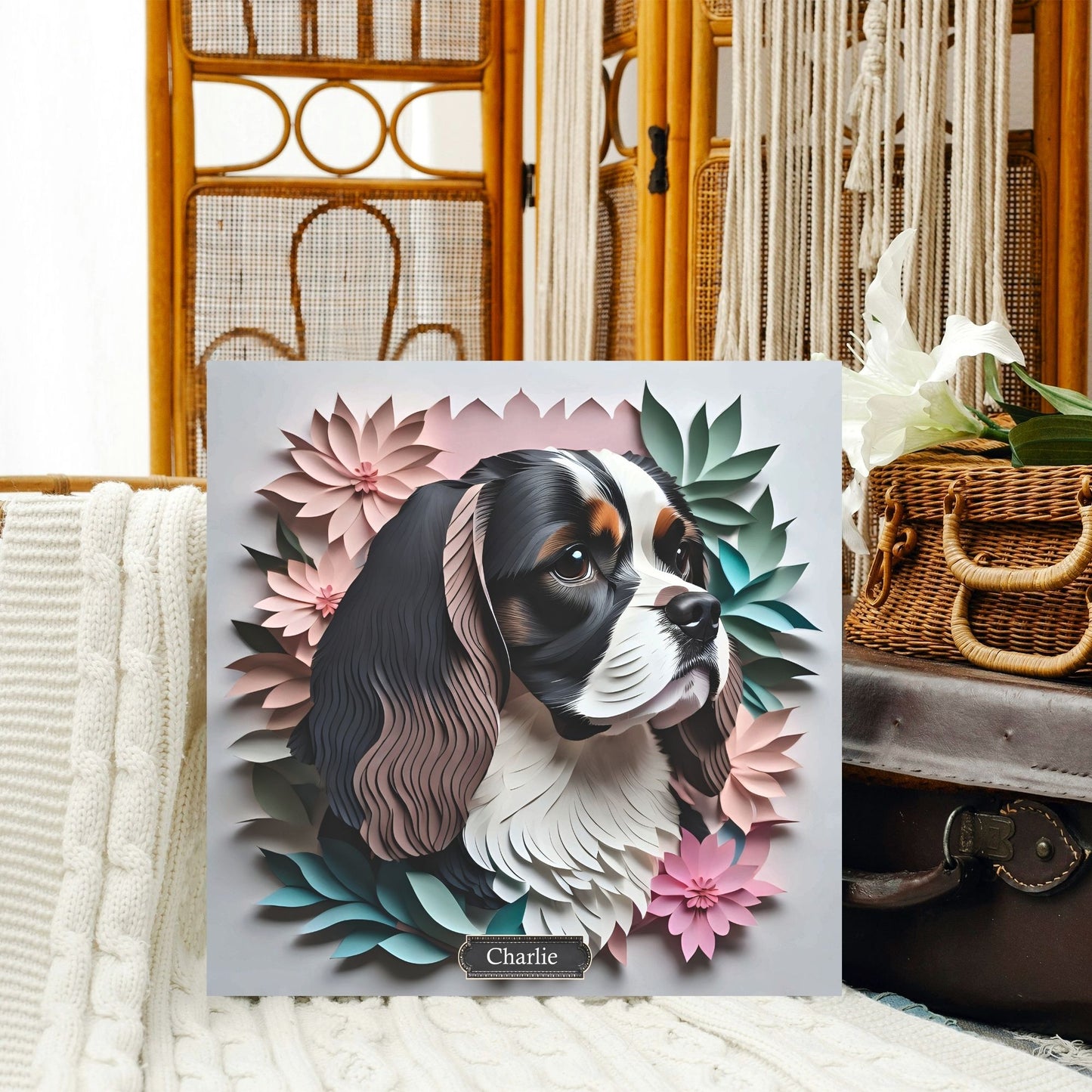 Cavalier King Charles Spaniel Canvas Wrap - 3D Illusion Cavalier Memorial