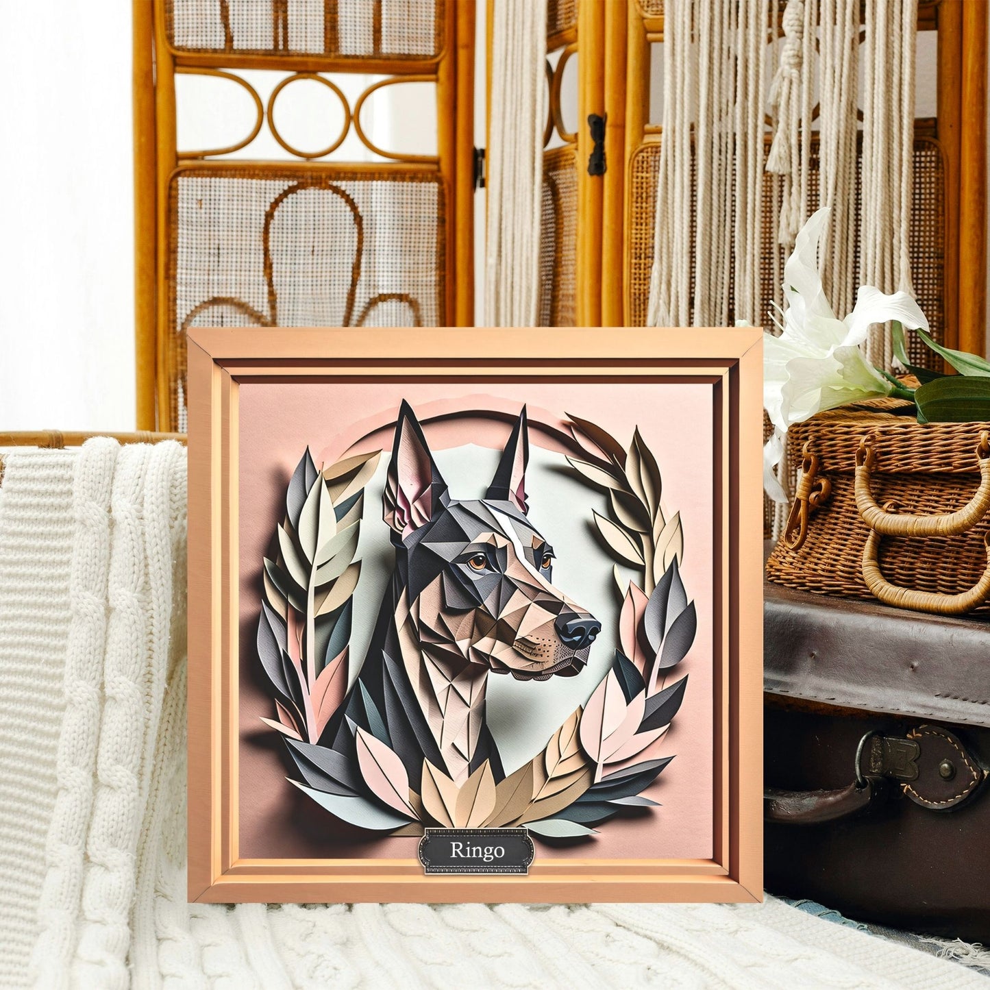 Doberman Portrait in Pastel Colors - Dog Lover Wall Art