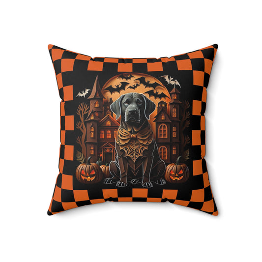 Labrador Halloween Pillow - Haunted Mansion Holiday Dog Decor