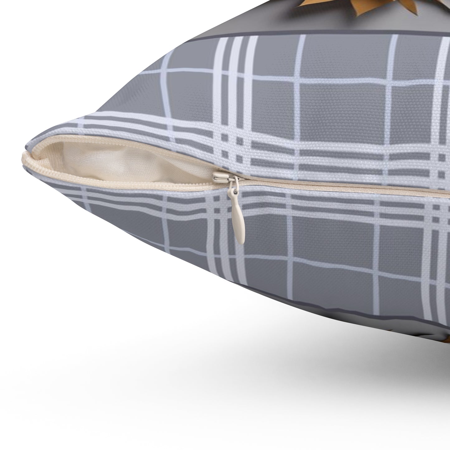 Golden Retriever Gray Plaid Pillow, Golden Retriever Gifts and Home Decor, Golden Retriever Owner Birthday or Housewarming Gift