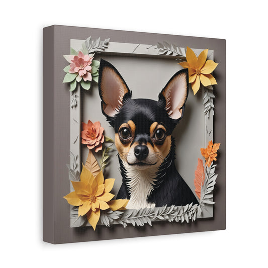 Black and Tan Chihuahua Canvas Print - Chihuahua Memorial Gift