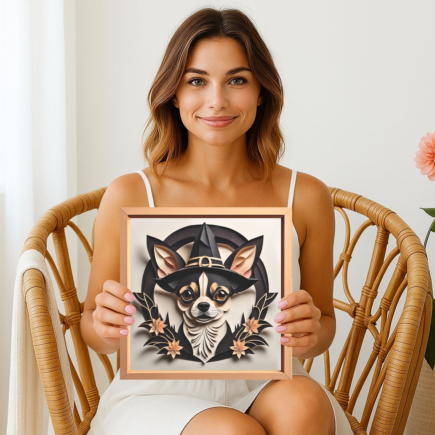 Halloween Chihuahua Canvas Print - Fall Holiday Décor or Gift for a Chihuahua Lover