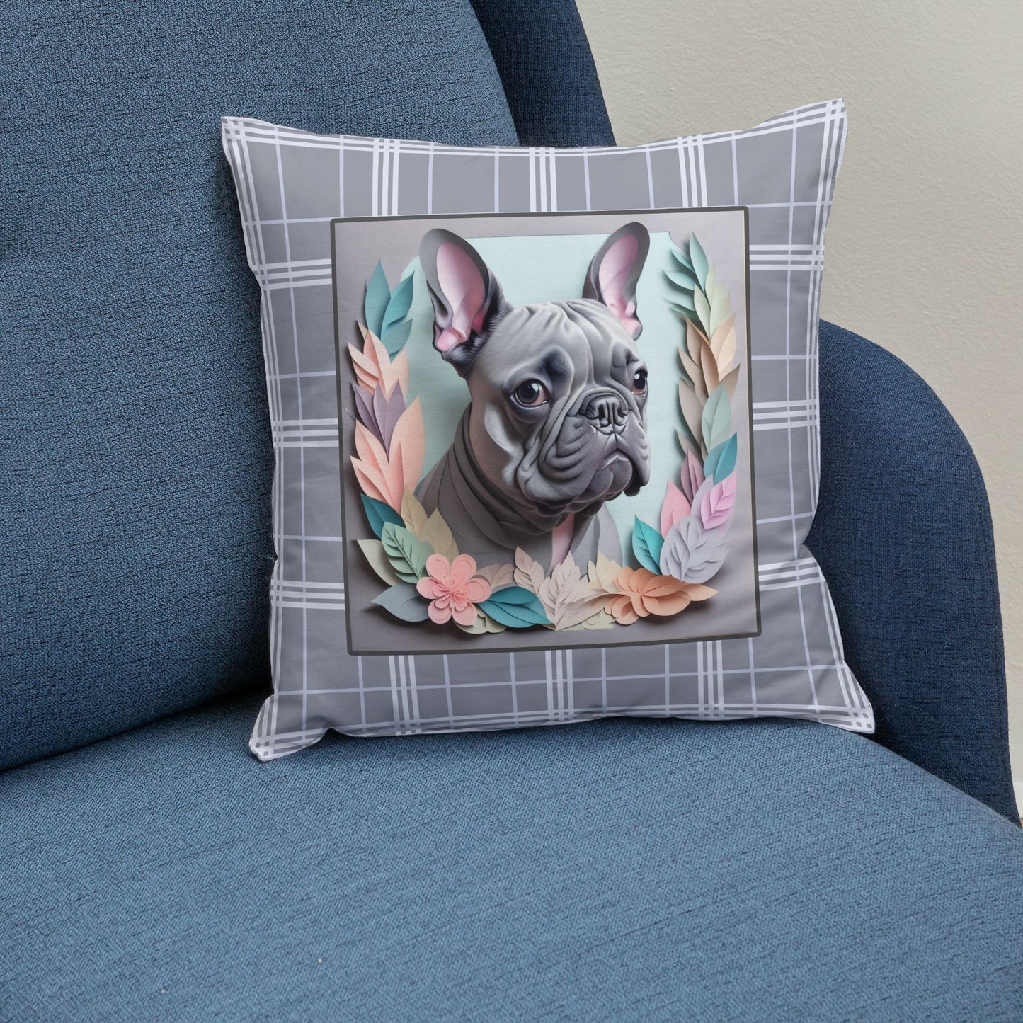 French Bulldog Square Pillow - French Bulldog Owner Birthday or Housewarming Gift