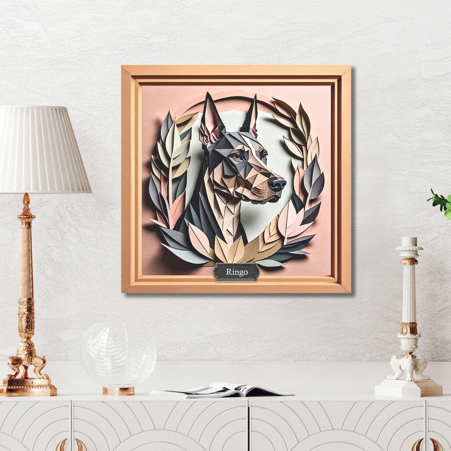 Doberman Portrait in Pastel Colors - Dog Lover Wall Art