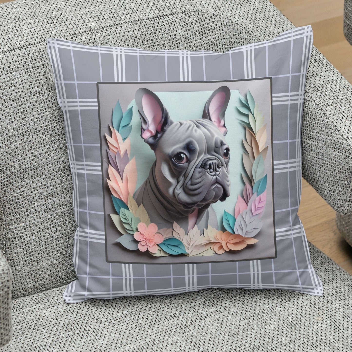 French Bulldog Square Pillow - French Bulldog Owner Birthday or Housewarming Gift