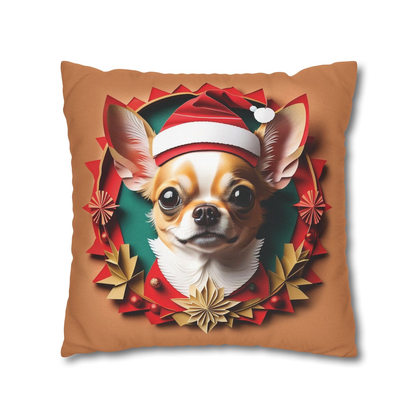 Halloween & Christmas Chihuahua Pillowcase Reversible Holiday Decor
