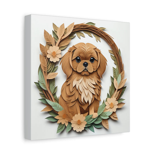 Fawn Pekingese Dog Wall Art - Pekingese Dog Memorial Gift or Decor