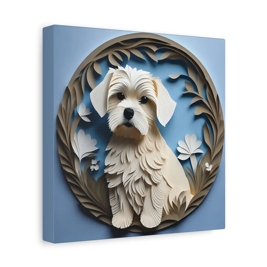 Maltese Dog Wall Art - Personalized Pet Memorial Gift