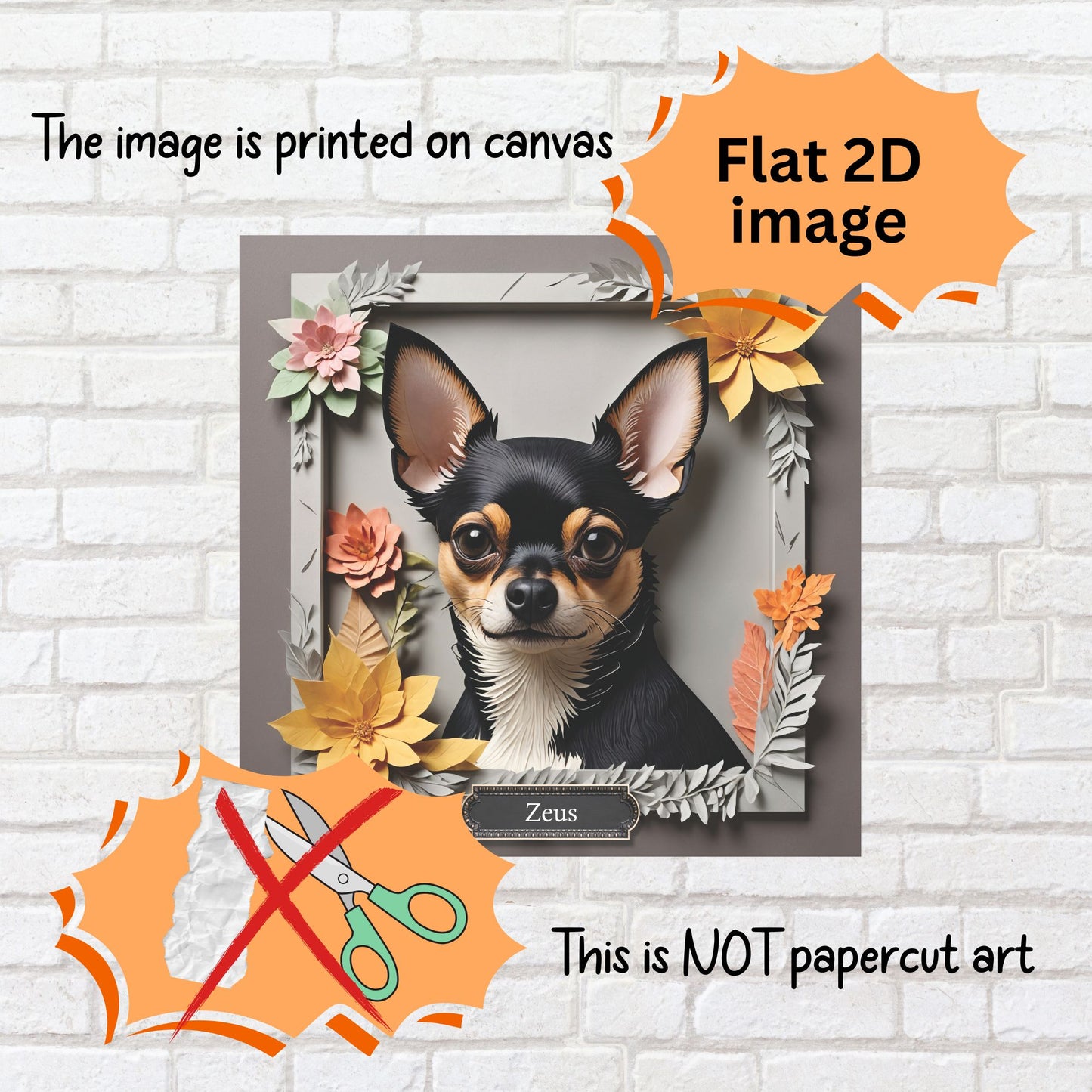 Black and Tan Chihuahua Canvas Print - Chihuahua Memorial Gift