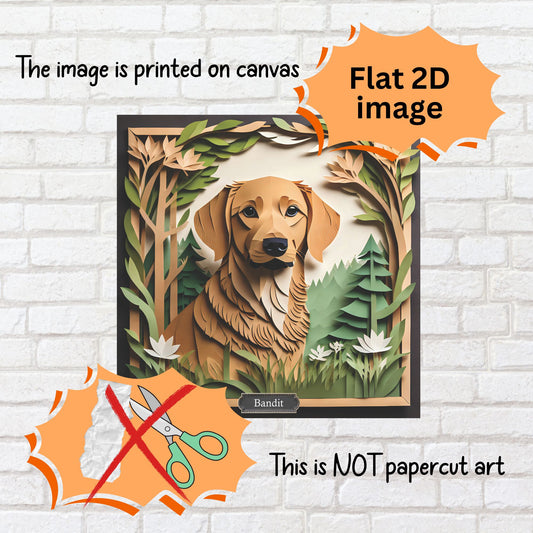 Yellow Labrador Memorial Canvas - Dog Remembrance Wall Art