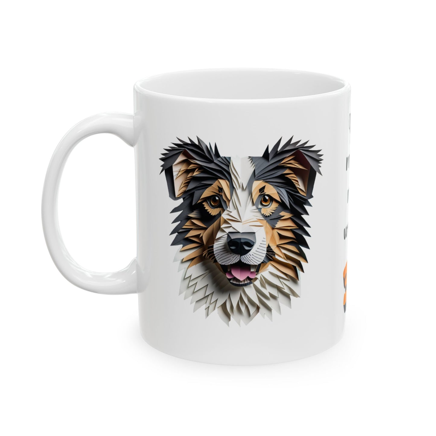 You Make My World 3D - Australian Shepherd Custom Name Ceramic 11oz Mug