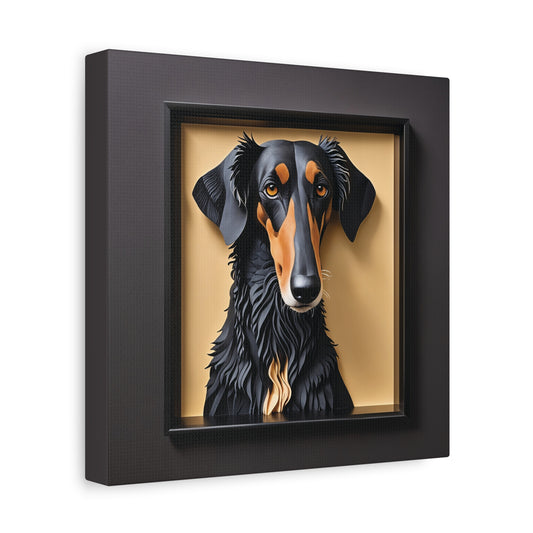 Borzoi Dog Portrait - Dog Memorial for Borzoi - 3D Illusion Wall Art