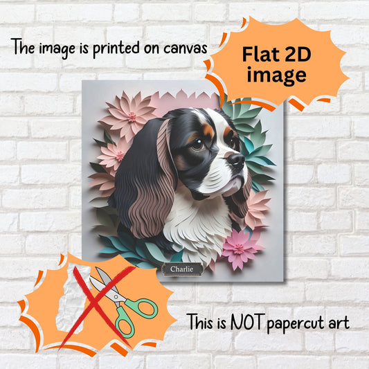 Cavalier King Charles Spaniel Canvas Wrap - 3D Illusion Cavalier Memorial