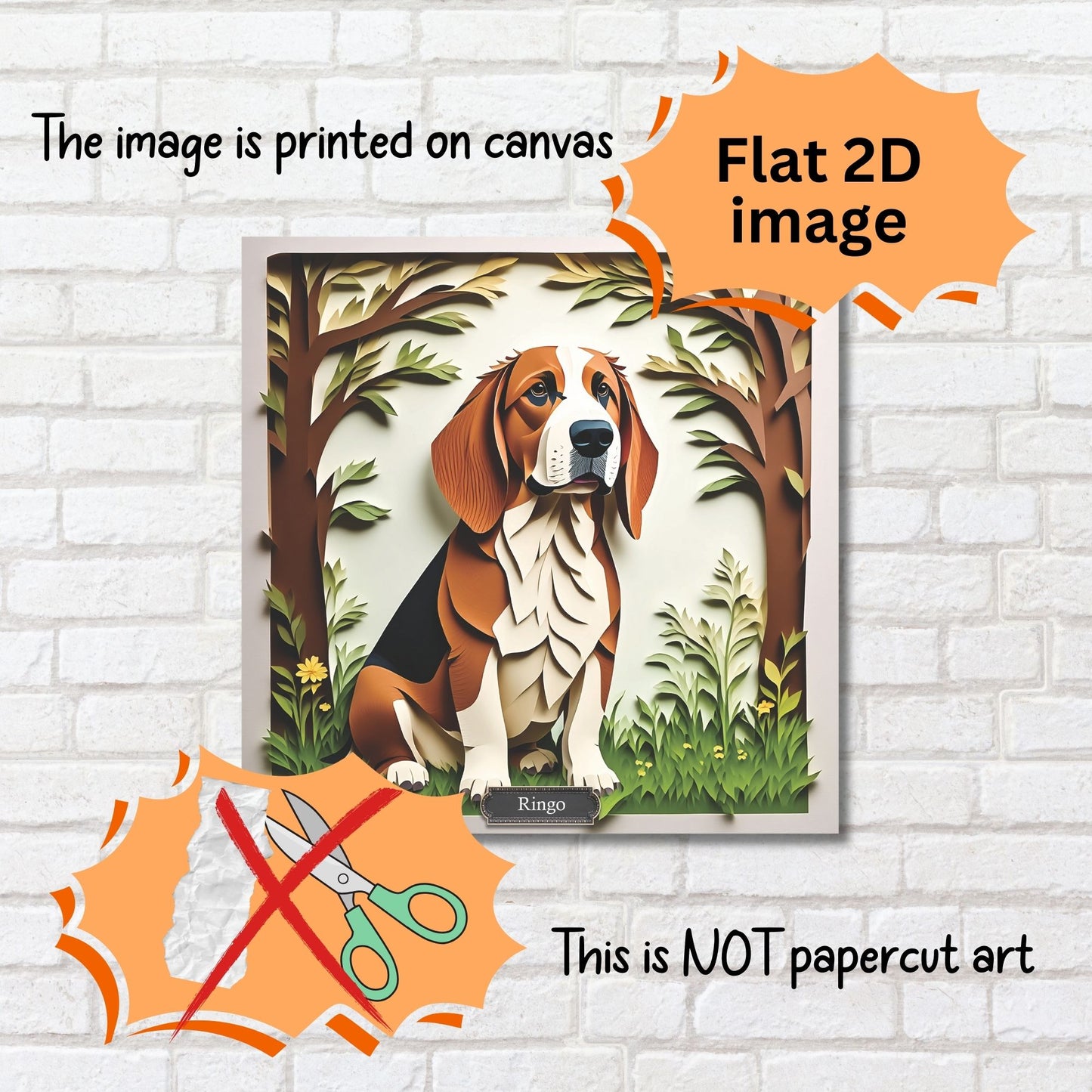 Personalized Basset Hound Canvas - Craft Inspired Wall Art for Dog Lover