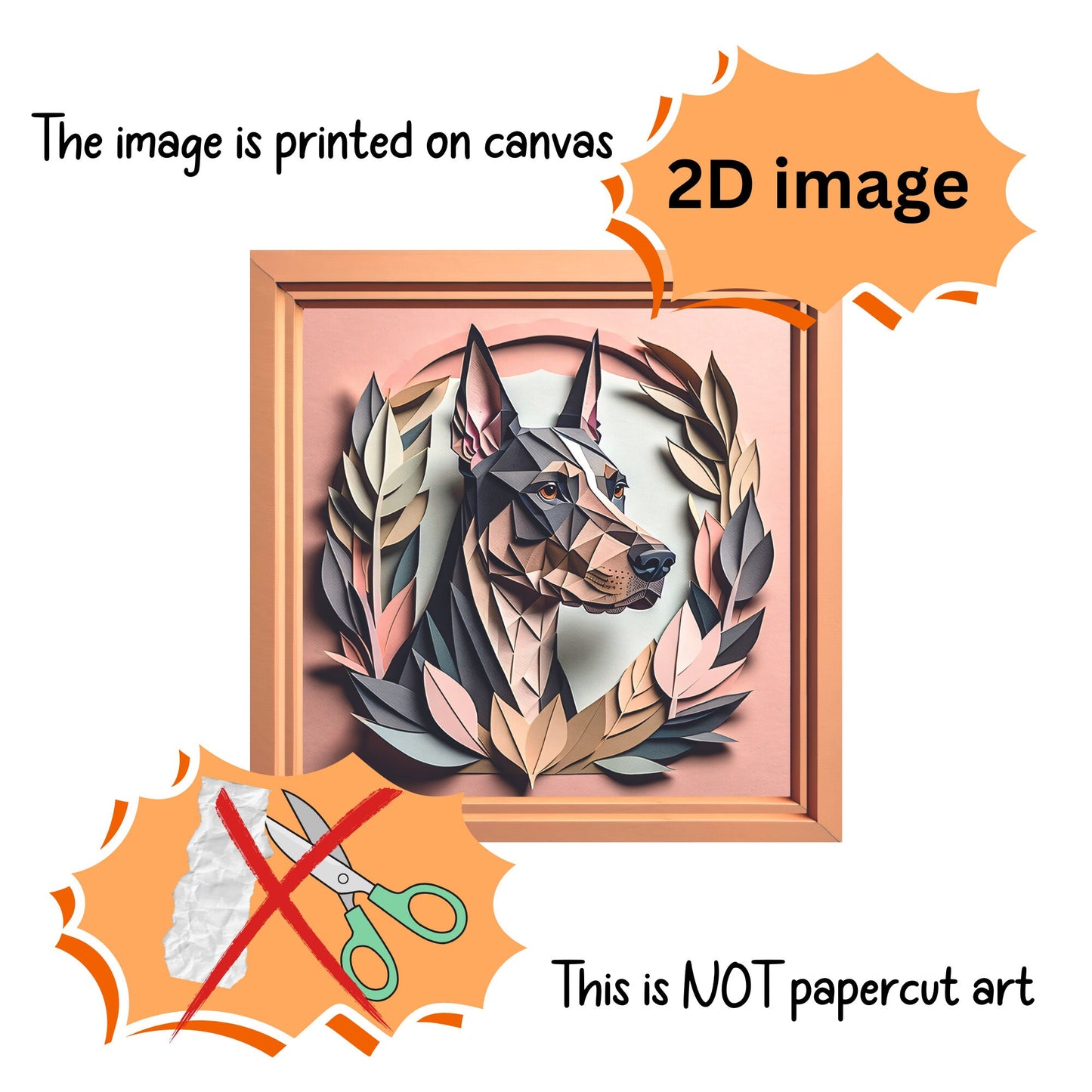 Doberman Portrait in Pastel Colors - Dog Lover Wall Art