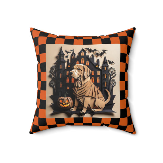 Labrador Halloween Pillow - Haunted Mansion Holiday Dog Decor