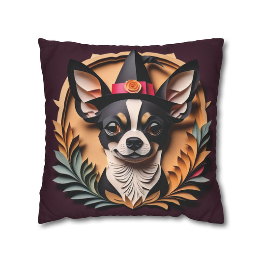 Halloween & Christmas Chihuahua Pillowcase Reversible Holiday Decor