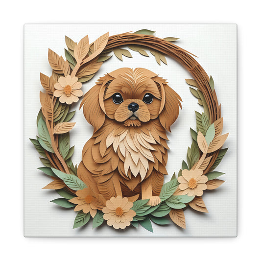 Fawn Pekingese Dog Wall Art - Pekingese Dog Memorial Gift or Decor