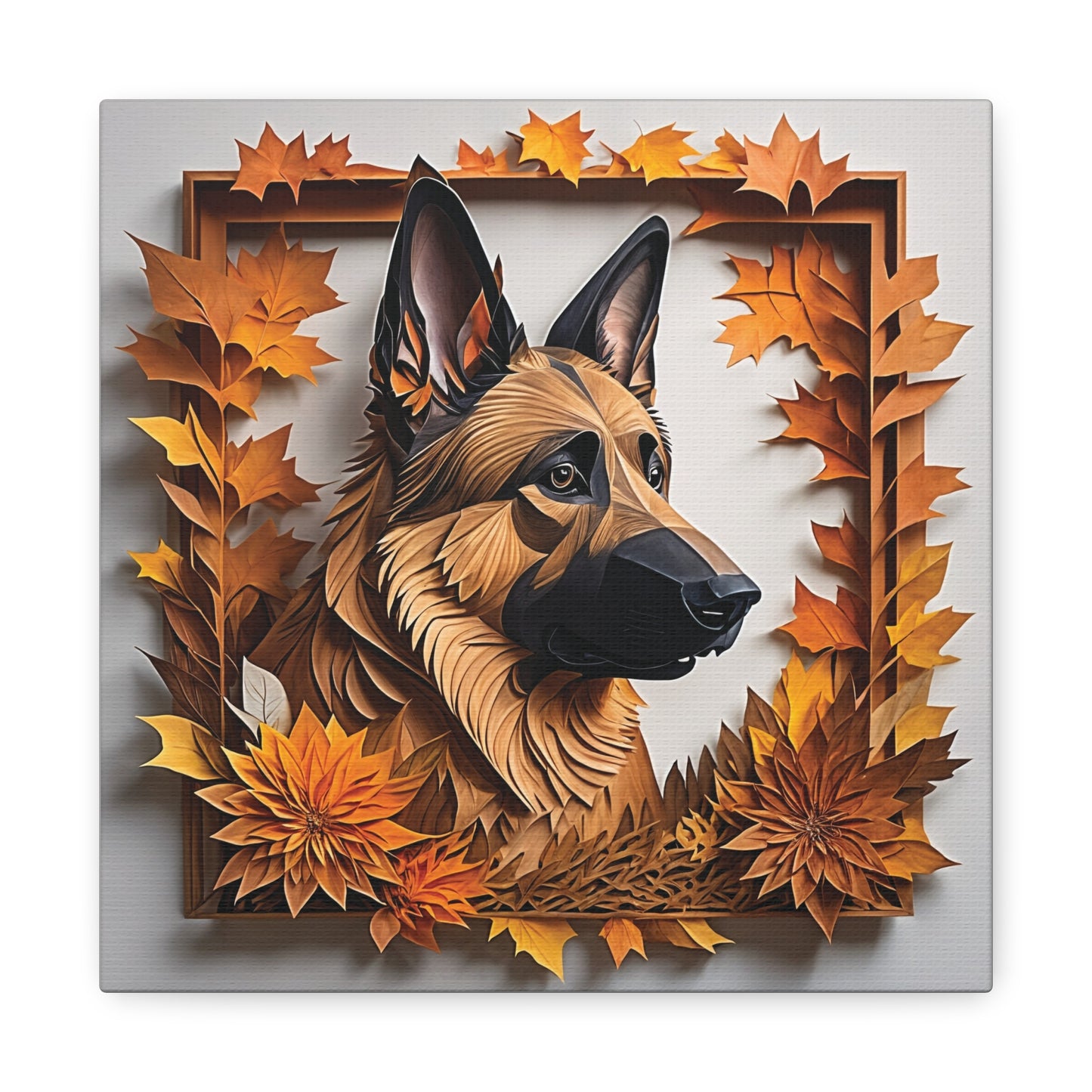 German Shepherd Fall Art - German Shepherd Memorial Gift