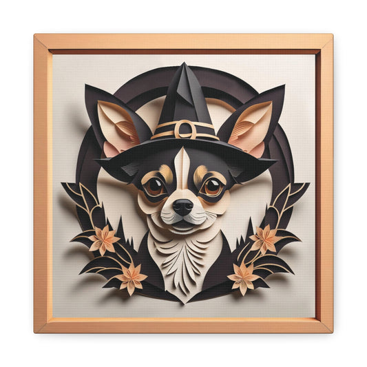 Halloween Chihuahua Canvas Print - Fall Holiday Décor or Gift for a Chihuahua Lover