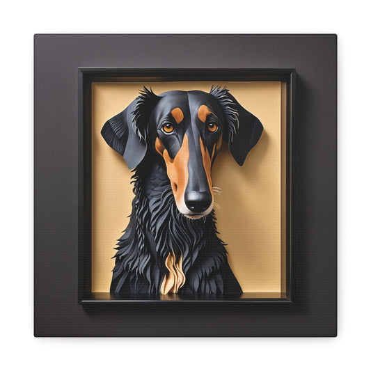 Borzoi Dog Portrait - Dog Memorial for Borzoi - 3D Illusion Wall Art