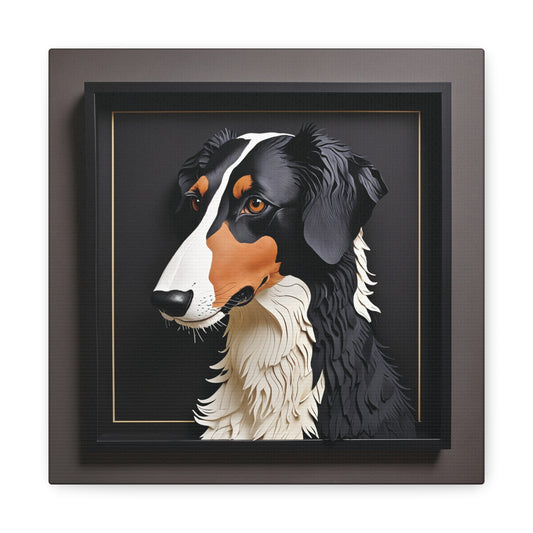 Classic Borzoi Dog Portrait -  3D Illusion Wall Art for Home Decor or Memorial Gift