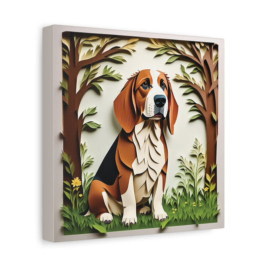 Personalized Basset Hound Canvas  - Craft Inspired Wall Art for Dog Lover