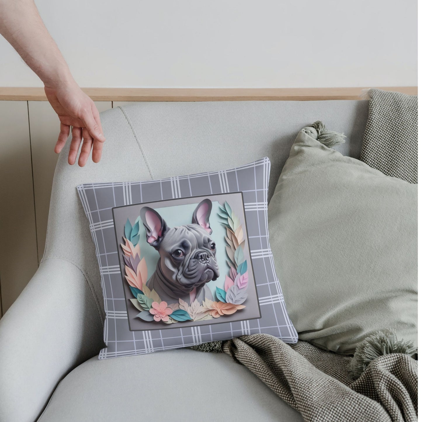 French Bulldog Square Pillow - French Bulldog Owner Birthday or Housewarming Gift
