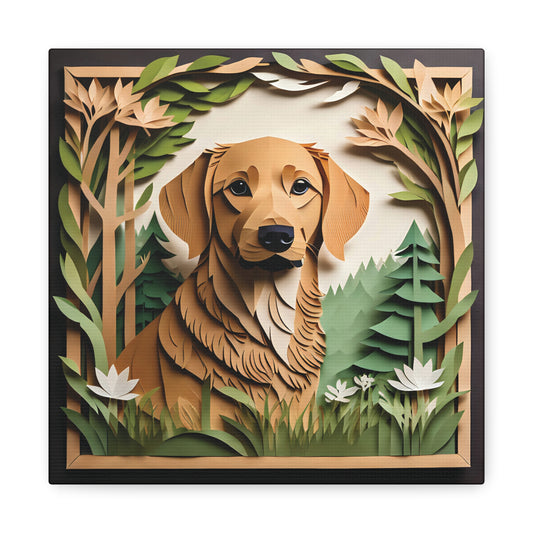 Yellow Labrador Memorial Canvas - Dog Remembrance Wall Art