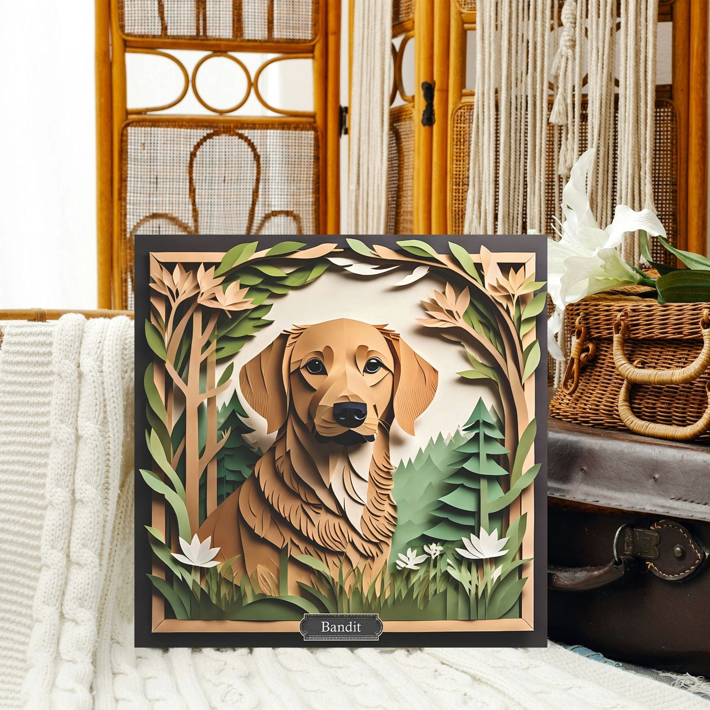Yellow Labrador Memorial Canvas - Dog Remembrance Wall Art