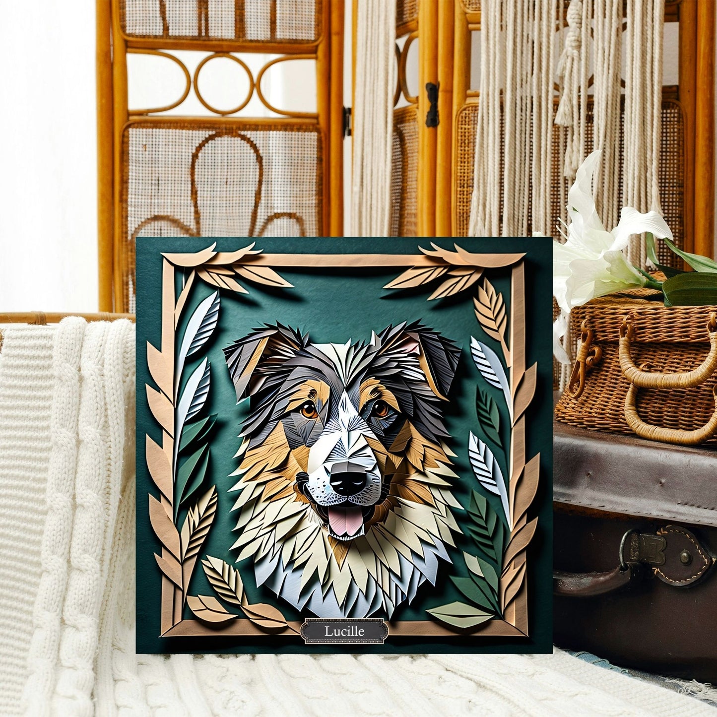 Australian Shepherd Lover Art, 3D Illusion Dog Owner Gift
