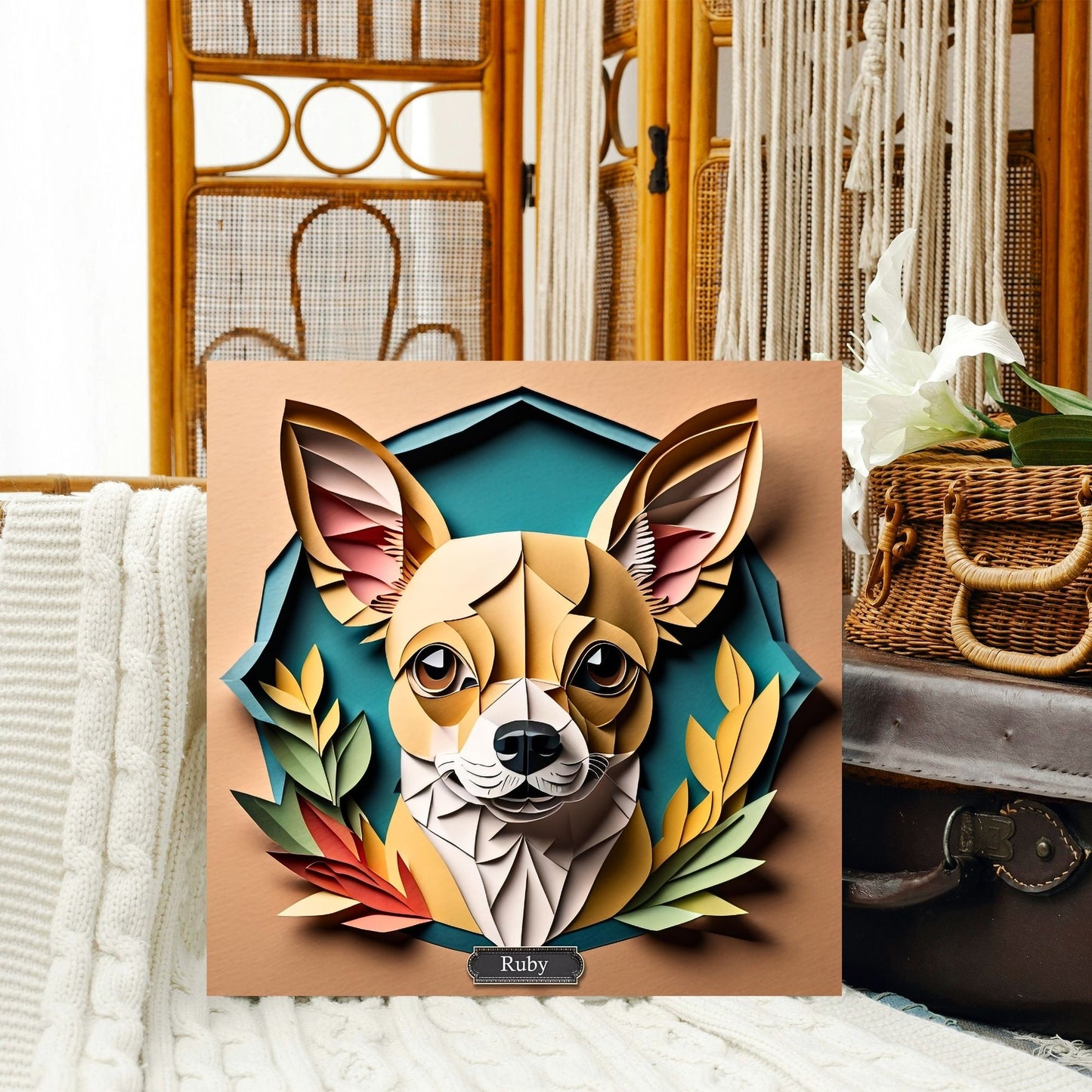 Chihuahua Lover Gift for Chihuahua Owner - Wall Art for Dog Enthusiasts