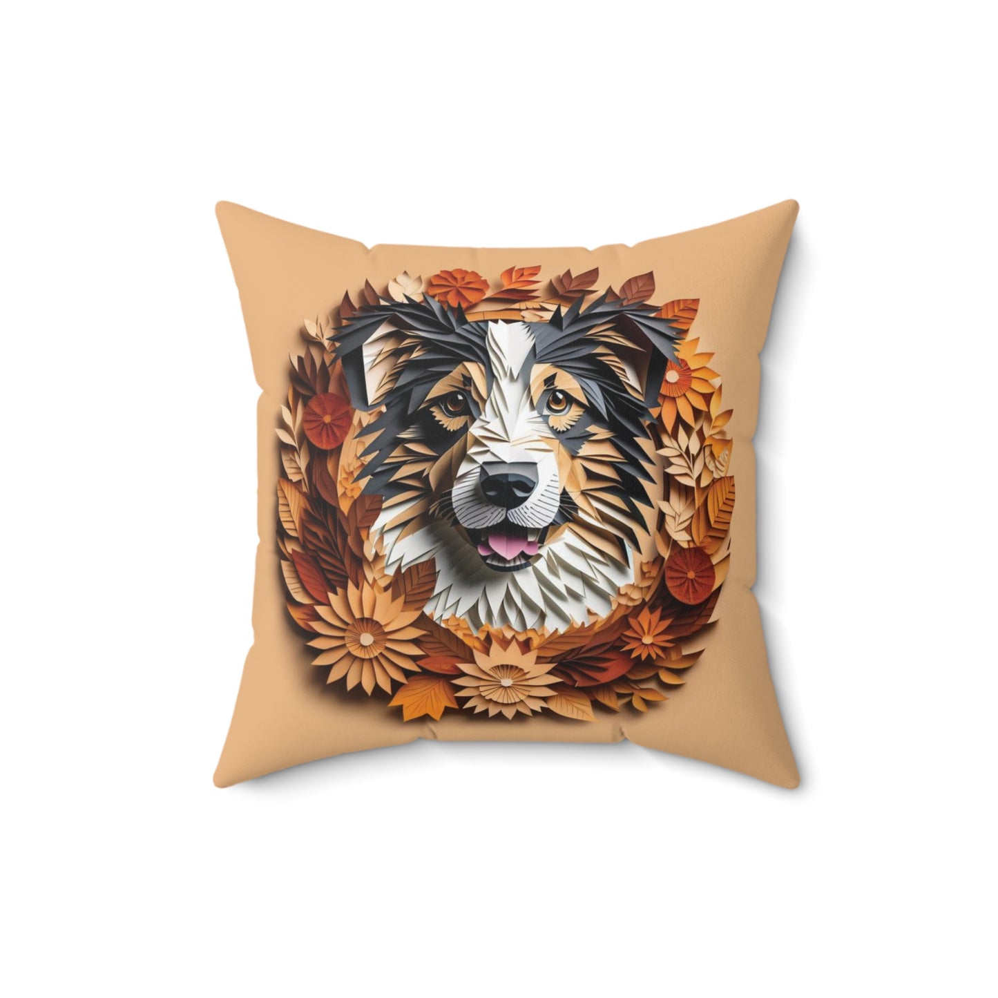 Australian Shepherd Holiday Pillow or Pillowcase, Thanksgiving and Christmas Reversible Square Pillow or Pillowcase