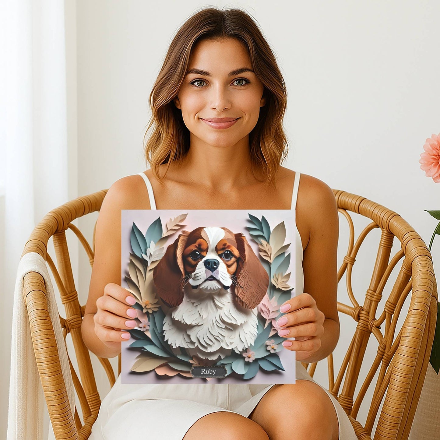 Cavalier King Charles Spaniel Canvas Wrap - Name Personalization Cavalier Memorial