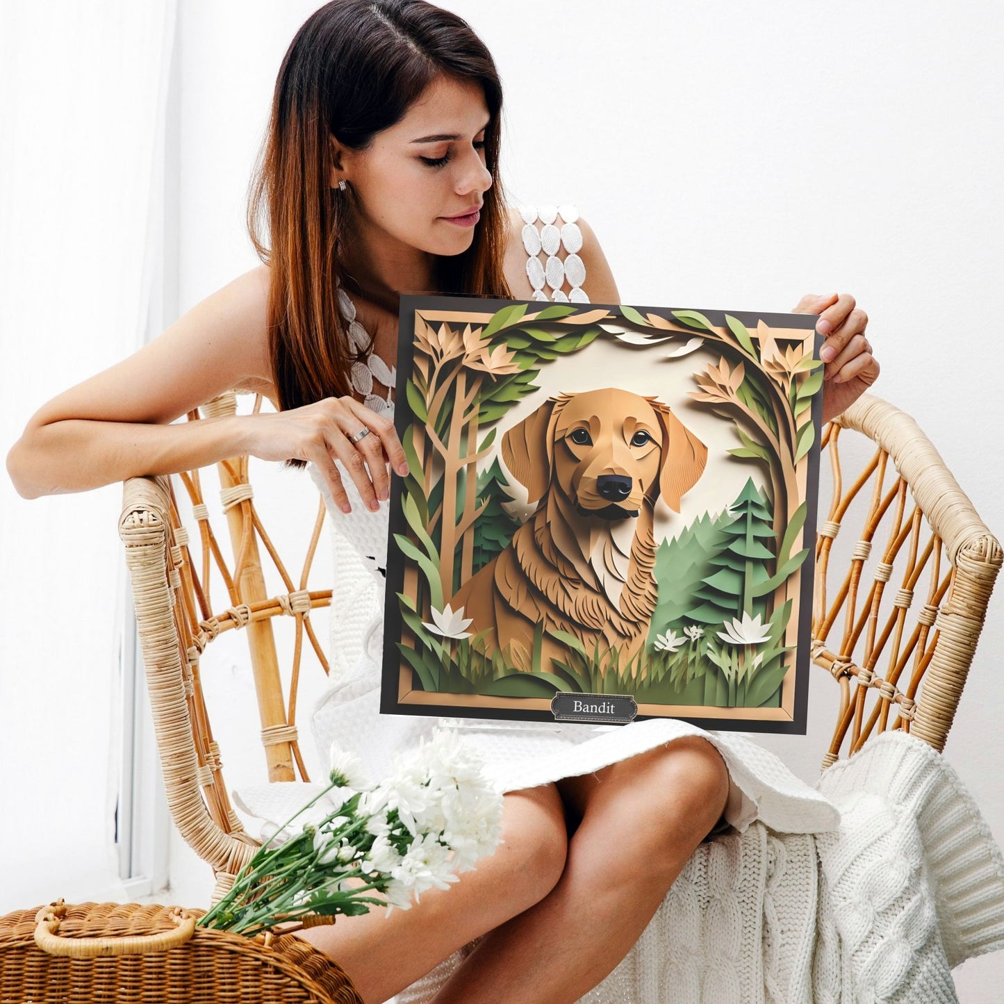 Yellow Labrador Memorial Canvas - Dog Remembrance Wall Art