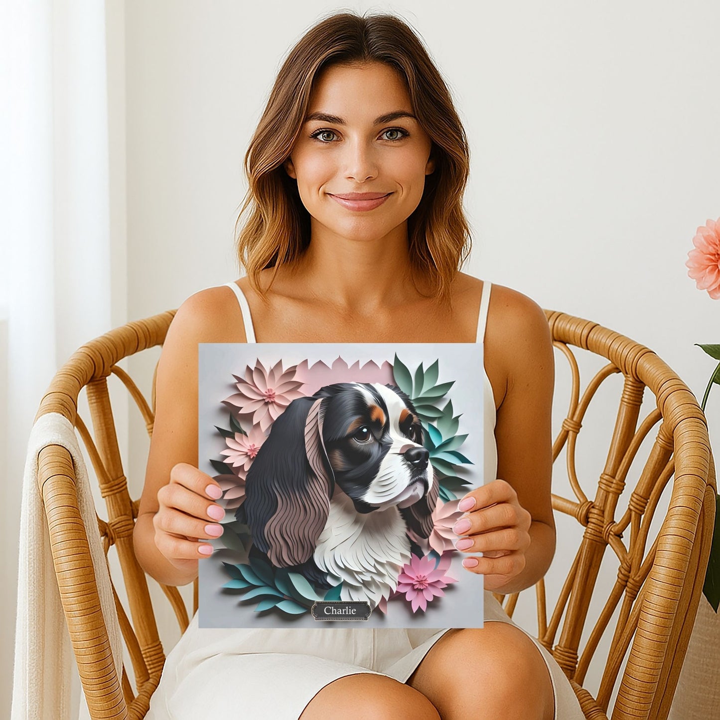 Cavalier King Charles Spaniel Canvas Wrap - 3D Illusion Cavalier Memorial