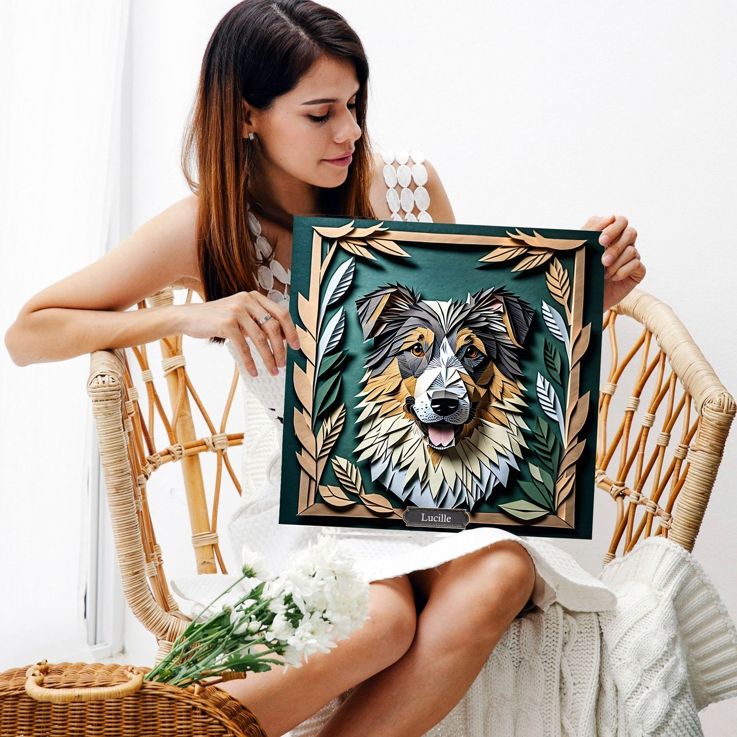 Australian Shepherd Lover Art, 3D Illusion Dog Owner Gift