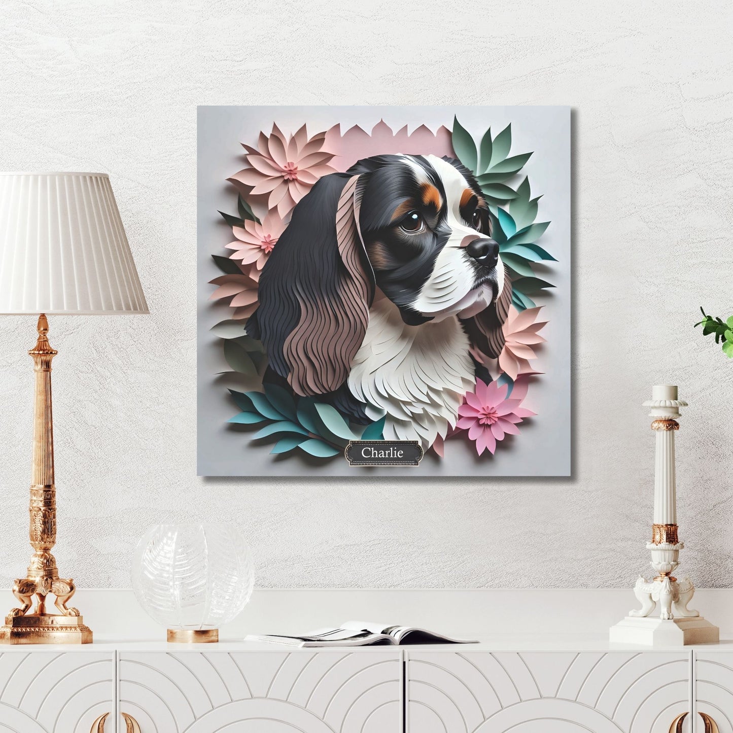 Cavalier King Charles Spaniel Canvas Wrap - 3D Illusion Cavalier Memorial