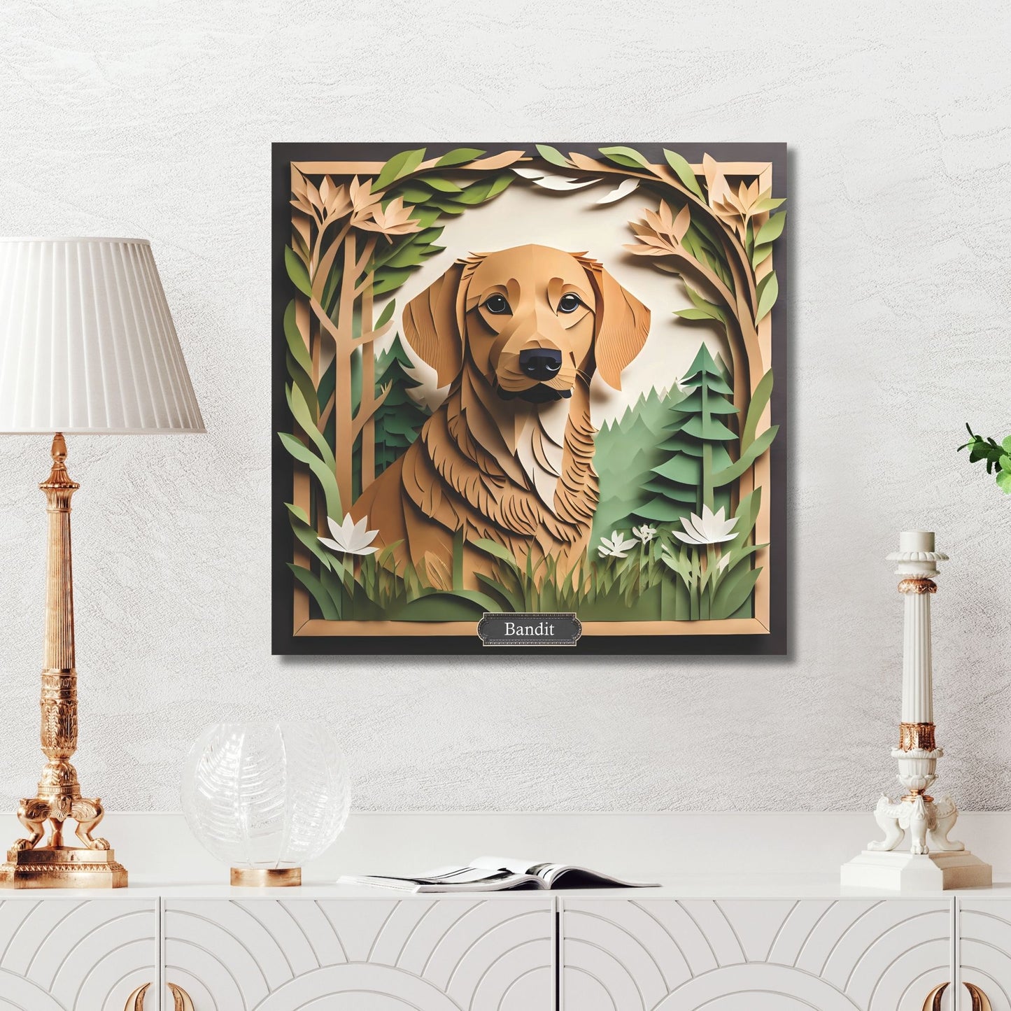 Yellow Labrador Memorial Canvas - Dog Remembrance Wall Art