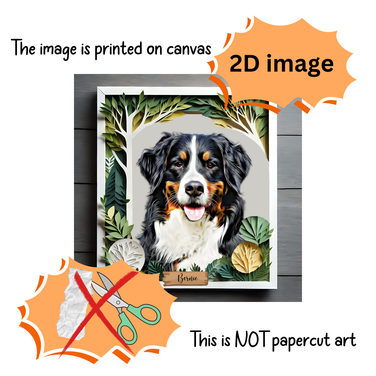 Custom Airbrushed Pet Portrait - Nature Theme